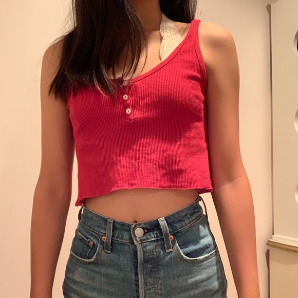 Brandy Melville Red Crop Top Tank - Picture 2 of 7